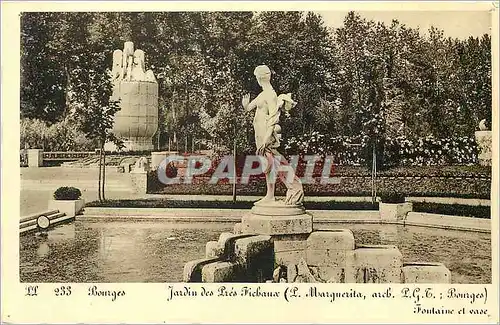 Cartes postales Bourges Jardin des Pres Fichaux