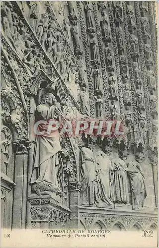 Ansichtskarte AK Cathedrale de Bourges Voussure du Portail central