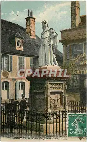 Cartes postales Bourges Statue de Jacques Coeur