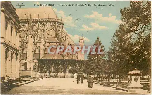 Cartes postales Bourges Jardin de l'Hotel de Ville La Grande Allee