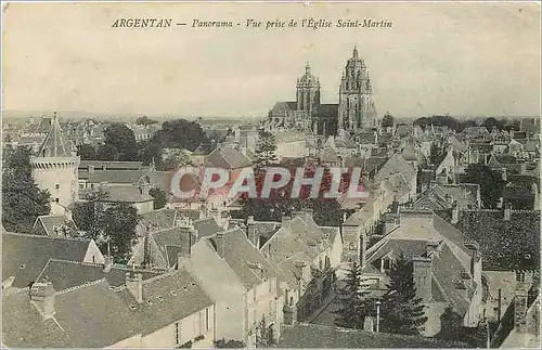 Ansichtskarte AK Argentan Panorama Vue prise de l'Eglise Saint Martin