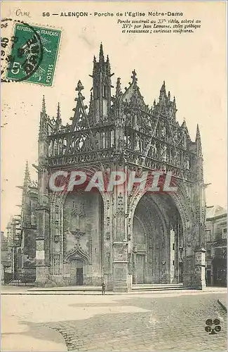 Ansichtskarte AK Alencon Porche de l'Eglise Notre Dame