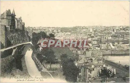 Cartes postales Granville Vue generale prise de l'Arsenal