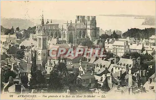 Cartes postales Avranches Vue generale et la Baie du Mont St Michel