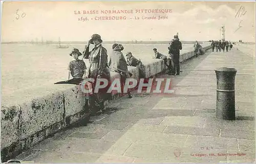 Ansichtskarte AK Cherbourg La Grande Jetee