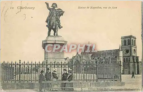 Cartes postales Cherbourg Statue de Napoleon vue de face