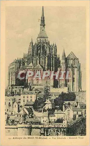 Ansichtskarte AK Abbaye du Mont St Michel Vue Generale