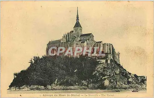 Cartes postales Abbaye du Mont St Michel La Merveille