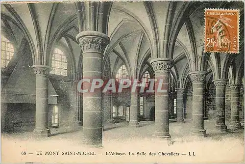 Cartes postales Le Mont Saint Michel L'Abbaye La Salle des Chevaliers