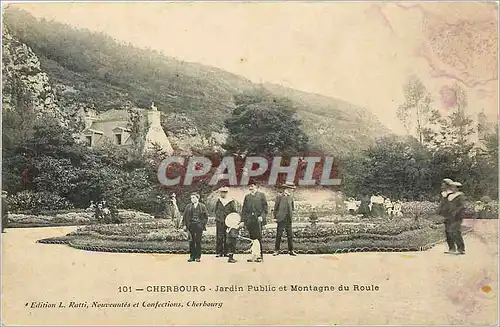 Ansichtskarte AK Cherbourg Jardin Public et Montagne du Route