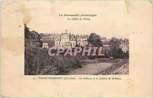 Ansichtskarte AK Thury Harcourt Calvados Le Chateau et la Colline de St Benin