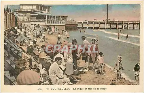 Cartes postales Courseulles La Digue et Bar de la Plage