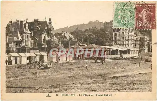 Cartes postales Houlgate La Plage et l'Hotel Imbert