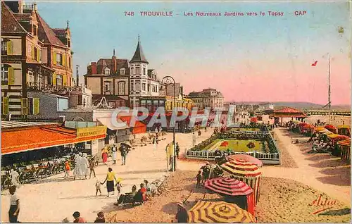 Cartes postales Trouville Les Nouveaux Jardins vers le Topsy