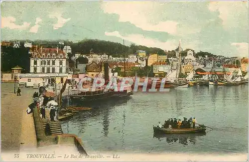 Ansichtskarte AK Trouville Le Bac de Deauville Bateaux