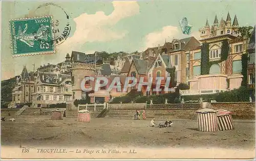 Cartes postales Trouville  La Plage et les Villas