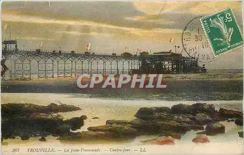 Cartes postales Trouville  La Jetee Promenade Contre jour