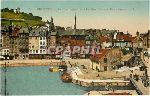 Cartes postales Honfleur La Lieutenance Le Quai Sainte Catherine