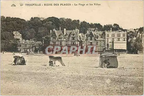 Cartes postales Trouville  Reine des Plages La Plage et les Villas