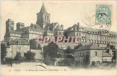 Ansichtskarte AK Caen L'Abbaye aux Dames et l'Hotel Dieu