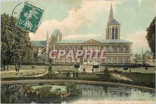 Cartes postales Lisieux Le Jardin public et le Musee