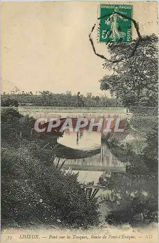 Cartes postales Lisieux Pont sur la Touques Route de Pont l'Eveque