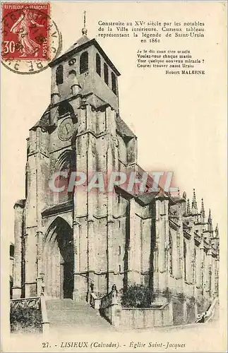 Cartes postales Lisieux Calvados Eglise Saint Jacques