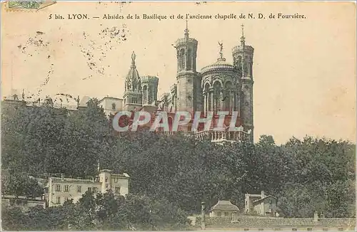 Cartes postales Lyon Abside de la Basilique et de l'ancienne Chapelle de ND de Fourviere