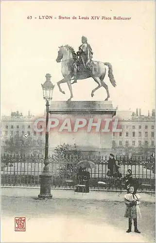 Ansichtskarte AK Lyon Statue de Louis XIV Place Bellecour