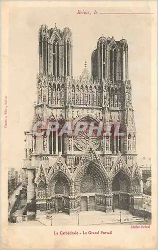 Cartes postales Reims La Cathedrale Le Grand Portail