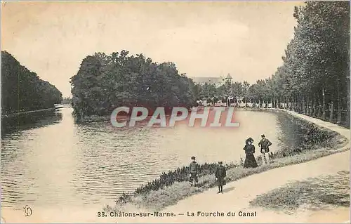 Ansichtskarte AK Chalons sur Marne La Fourche du Canal