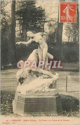 Ansichtskarte AK Limoges Jardin d'Orsay La Statue du Chene et du Roseau