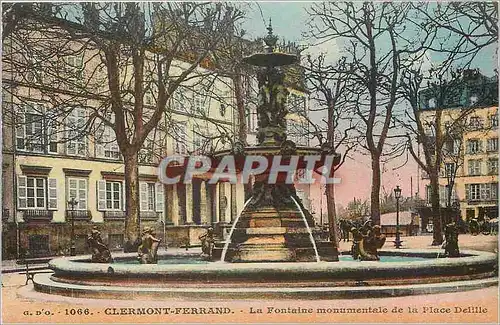 Ansichtskarte AK Clermont Ferrand La Fontaine monumentale de la Place Delille