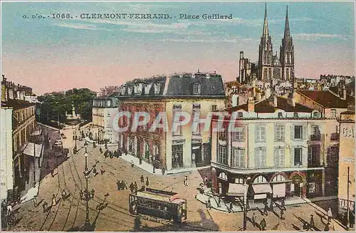 Cartes postales Clermont Ferrand Place Gaillard Tramway