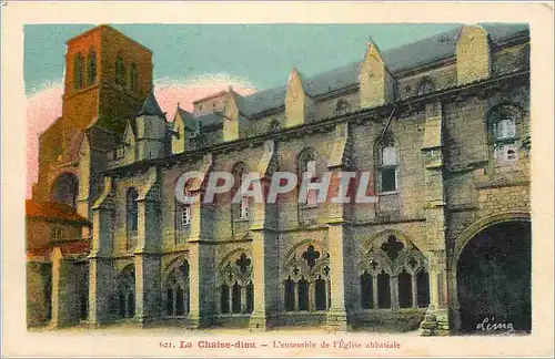 Ansichtskarte AK La Chaise Dieu L'Ensemble de l'Eglise Abbatiale