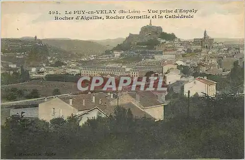 Ansichtskarte AK Le Puy  en Velay Hte Loire Vue prise d'Espaly Rocher d'Aiguilhe