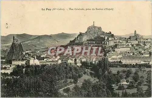 Ansichtskarte AK Le Puy  Hte Loire Vue Generale prise du Rocher d'Espaly