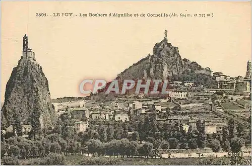 Ansichtskarte AK Le Puy  Les Rochers d'Aiguilhe et de Corneille