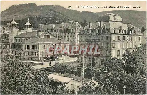 Cartes postales La Bourboule La Mairie et les Hotels