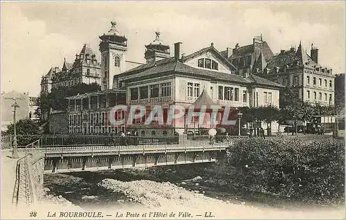 Cartes postales La Bourboule La Poste et l'Hotel de Ville