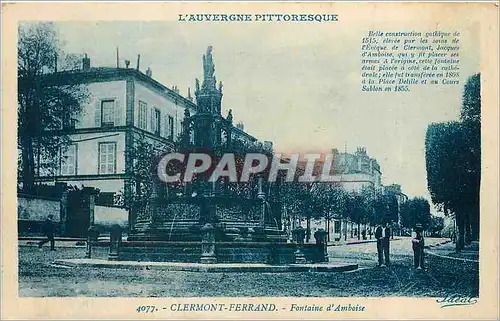 Cartes postales Clermont Ferrand Fontaine d'Amboise