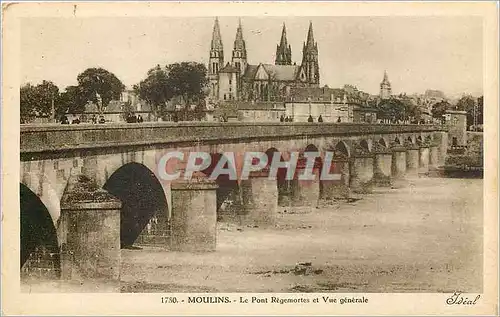 Ansichtskarte AK Moulins Le Pont Regemortes et Vue generale