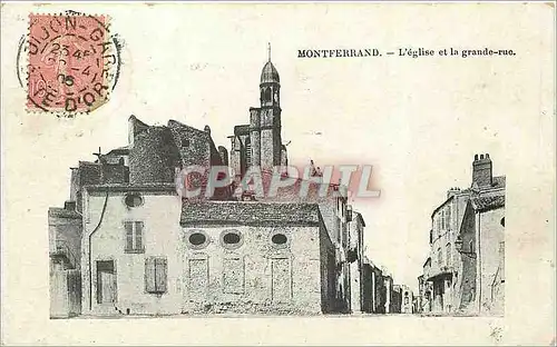 Cartes postales MontFerrand L'Eglise et la grande rue