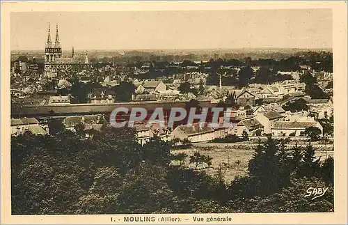 Cartes postales Moulins Allier Vue generale