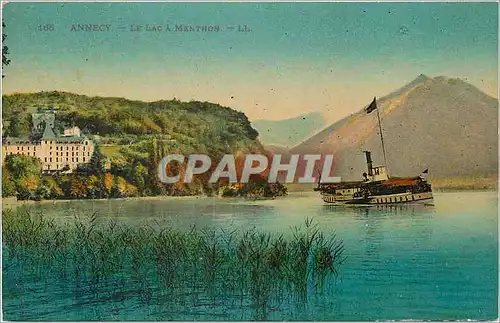 Cartes postales Annecy Le Lac a Menthon Bateau