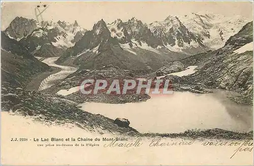 Ansichtskarte AK Le Lac Blanc et la Chaine du Mont Blanc