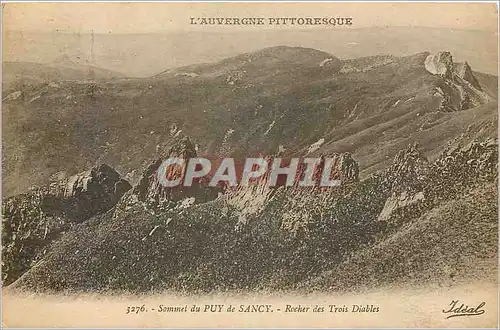 Cartes postales Sommet du Puy de Sancy Rocher des Trois Diables