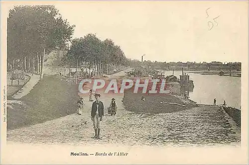 Cartes postales Moulins Bords de l'Allier (carte 1900)