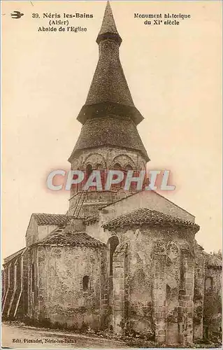 Ansichtskarte AK Neris les Bains Allier Abside de l'Eglise