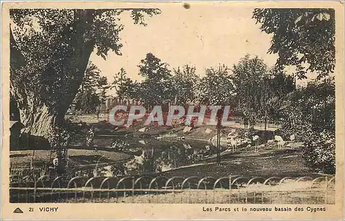 Ansichtskarte AK Vichy Les Parcs et le nouveau bassin des Cygnes